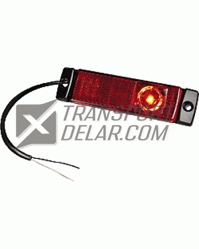 Positionsljus LED röd 500mm kabel