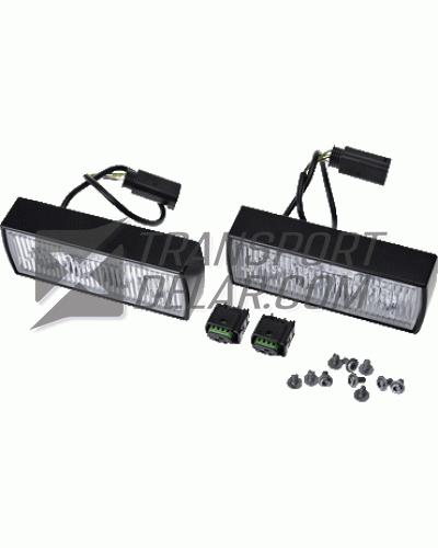 Blixtljus LED 4 Dioder, Gul, 12-24V