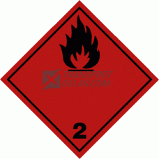 Varningsetikett 2.1 Brandfarlig gas