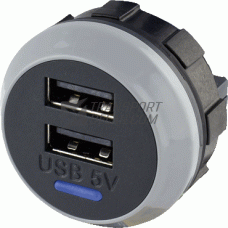 USB uttag 12/24V, 2-portar